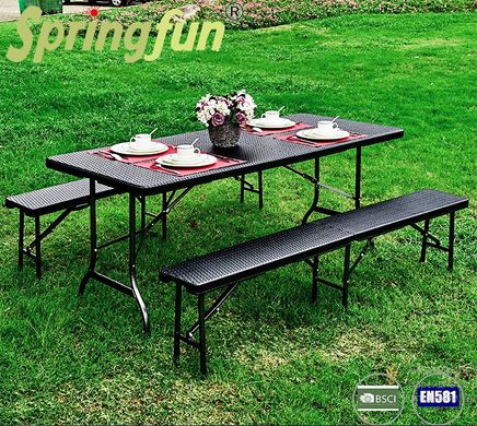 Набір меблів для пікніка SpringFun стіл + 2 лави