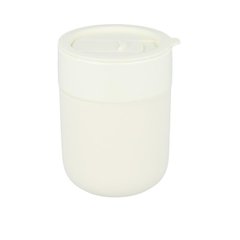 Кофейные чашки 295мл с крышками Cute Travel Mugs с защитным силиконовым чехлом light Milk