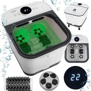 Ванночка для ног Adler AD 2184 гидромассажная, 500 Вт, подогрев до 48&deg;C, LED-панель, 4 ролика + 4 валика, 16,7 л, слив, колеса