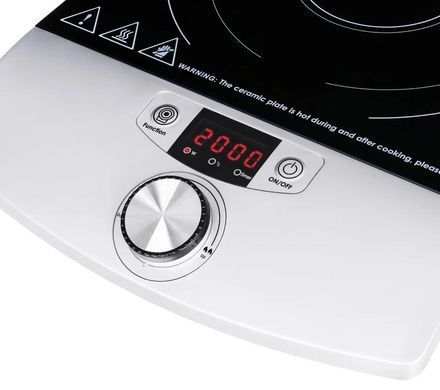 Індукційна плита Camry CR 6515 (2000 Вт), одноконфоркова склокерамічна плитка з LCD-дисплеєм