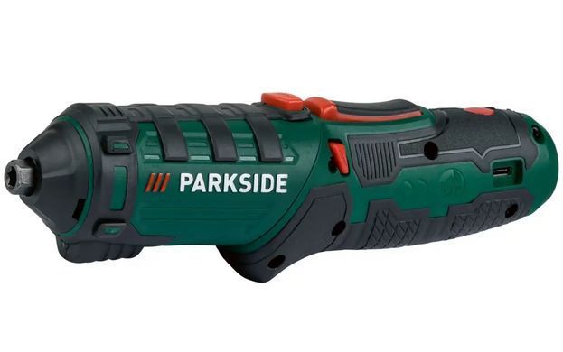 Акумуляторна викрутка Parkside PSSA 4 B2, 4 В / 2 А&middot;год, 26 насадок, USB-C зарядка, ключ