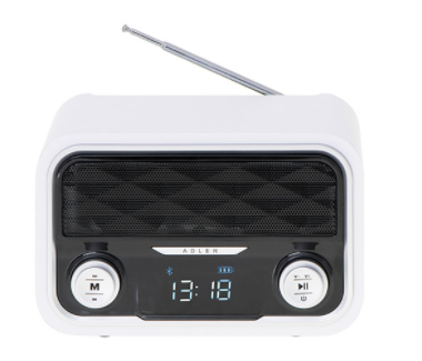 Радиоприемник с часами Bluetooth-радио Adler AD 1185
