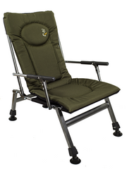 Кресло карповое, рыбацкое Elektrostatyk F8R с подлокотниками и фиксированной спинкой