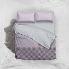 Комплект постільної білизни Grey purple, бязь Arabeska, двуспальний Євро 240×220 см
