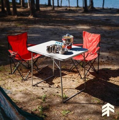 Стол туристический складной CAMP 80 114015 алюминиевый чемодан 80х60х70 см для кемпинга пикника дачи сада и барбекю белый