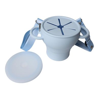 Безопасная пищевая силиконовая складная чашка oldbro 450 мл SKY blue