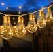 Уличный и домашний LED светильник Sunlamp 8 м + 2 м, 20 ламп по 10 LED, 220V, IP65, теплый свет, 8 режимами