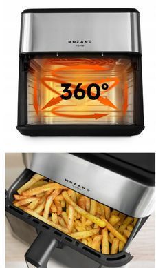 Аэрофритюрница Mozano AirFry Chef AGD/FRY/03#, 8 л, 1800 Вт, 21 программа