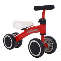Беговел детский Xiaolexiog четырехколесный балансир без педалей 1-3 года red