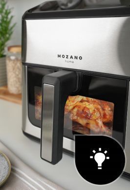 Аэрофритюрница Mozano AirFry Chef AGD/FRY/03#, 8 л, 1800 Вт, 21 программа