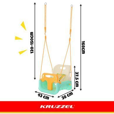 Детские качели Kruzzel 3-в-1, разноцветные, на верёвках, для дома и сада, до 30 кг Kruzzel 27358
