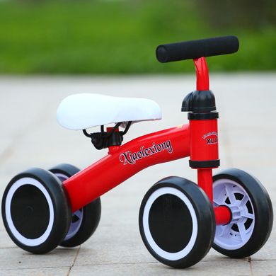 Беговел детский Xiaolexiog четырехколесный балансир без педалей 1-3 года red