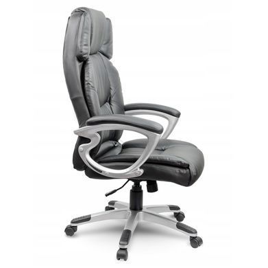 Офисное кресло для руководителя Office Spark Black с подголовником и регулировкой высоты (до 120 кг)