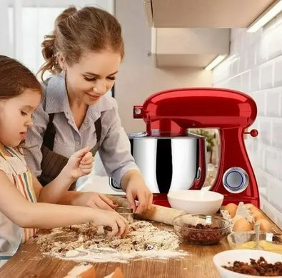 Планетарний міксер тістоміс 1800Вт чаша 8л COOKDEYI SM 1522NM red