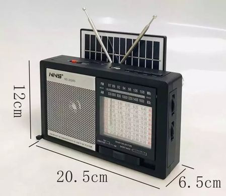 Радіоприймач з USB SD TF Mp3-плеєром ліхтариком із Solar панеллю