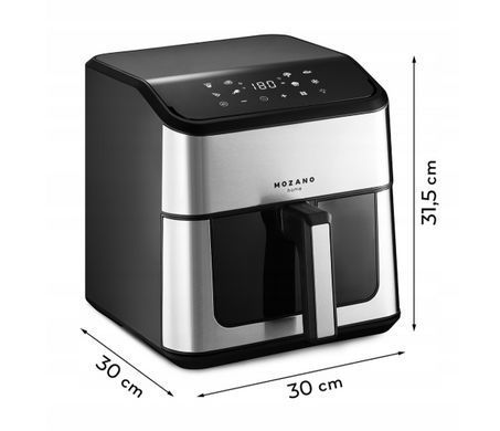 Аэрофритюрница Mozano AirFry Chef AGD/FRY/03#, 8 л, 1800 Вт, 21 программа