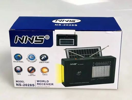 Радіоприймач з USB SD TF Mp3-плеєром ліхтариком із Solar панеллю