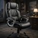 Офисное кресло для руководителя Office Spark Black с подголовником и регулировкой высоты (до 120 кг)