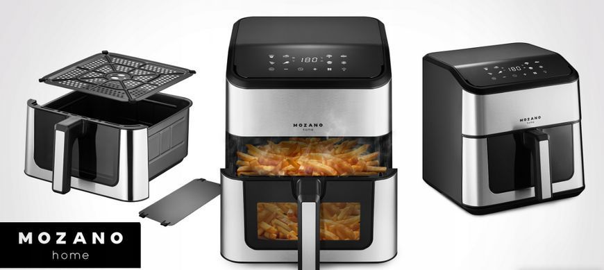 Аэрофритюрница Mozano AirFry Chef AGD/FRY/03#, 8 л, 1800 Вт, 21 программа