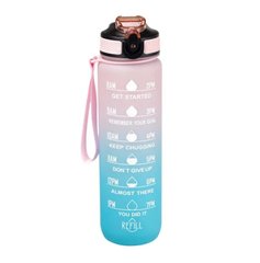 Мотивационная бутылка для воды 1л со временем, без BPA, Tritan фитнес, спорт, прогулка rwb