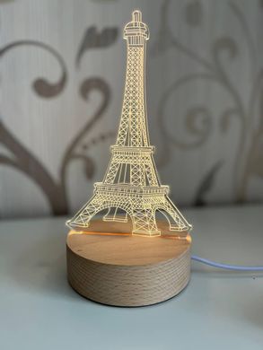 Светильник ночник 3D Эйфелева башня 220в