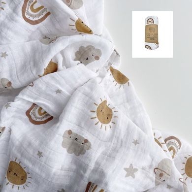 Муслиновые детские пеленальные одеяла, oldBro Kids weather Sun 100x120 см