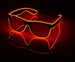 Окуляри світлодіодні прозорі El Neon ray red неонові