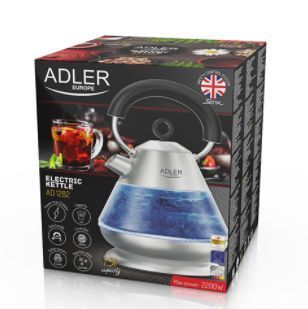 Электрочайник стеклянный Adler 1282 STRIX 2200 Вт