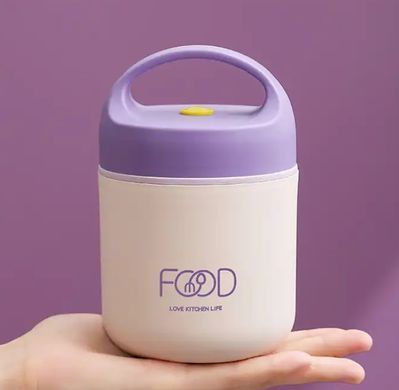 Термос для еды - ланчбокс FOOD 0,49л пищевой термос с контейнером purple
