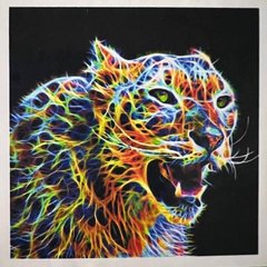 Мозаика алмазная 30х30 см 5D Fire cheetah