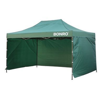 Палатка павильона раздвижная с стенками 3 х 4,5 м Bonro B-9005 зеленый + сумка