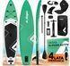 Надувна дошка SUP борд Slogen Active 350 см, до 150 кг, 12 в 1, для сапсерфінгу, моря, річки та озера, з сидінням для каяка, веслом 2 в 1, насосом, рюкзаком та аксесуарами, бірюзова