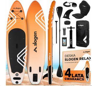 Надувная SUP доска Slogen RELAX 320 см 12-в-1, с сиденьем, веслом, насосом, рюкзаком, плавниками, ремнём для п