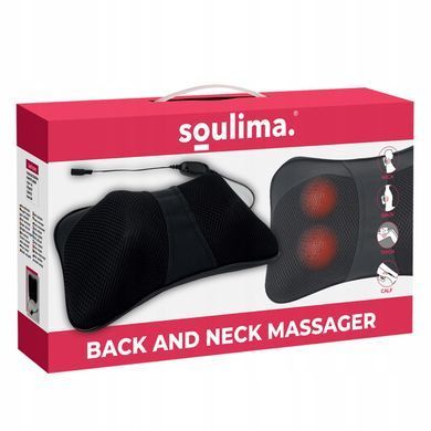 Массажная подушка Shiatsu для шеи и спины с подогревом Soulima 22987