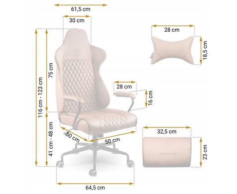 Кожаное офисное кресло с технологией SoftSwing Sofotel Werona Brown +2 подушки в подарок