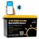 Акумулятор LiFePO4 GoKWh 12,8V 340Ah з Bluetooth 5.0 та BMS для резервного живлення будинку, інвертора, ДБЖ