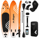 Надувная доска SUP борд Slogen RELAX 320 см, до 150 кг, 12 в 1, оранжевая, с сиденьем для каяка, веслом 2 в 1, насосом, рюкзаком и аксессуарами