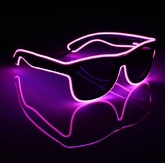 Очки светодиодные солнцезащитные El Neon ray pink неоновые