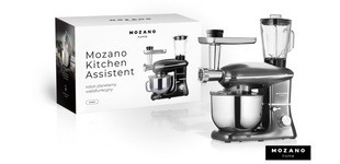 Профессиональный Кухонный Комбайн 3в1 Тестомес Mozano Kitchen Machine 2300 Вт чаша 6.2л Silver Кулинарная книг