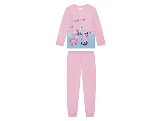 Бавовняна піжама для дівчинки з принтом Peppa Pig розмір 110/116
