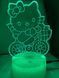 Светильник ночник 3D Hello kity, RGB 16 цветов, USB