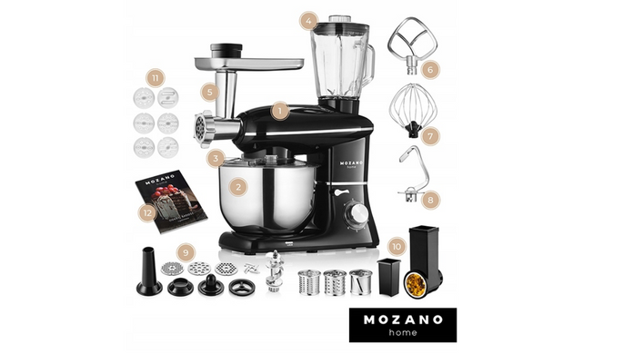 Кухонний комбайн Mozano 5в1 Kitchen Assistent 2300 Вт + насадка для виготвлення пасти