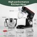 Металлический миксер тестомес 9л Camic SM-1571N 1800Вт Black Red