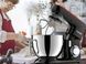 Металлический миксер тестомес 9л Camic SM-1571N 1800Вт Black Red