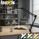 Настільна лампа LED Izoxis 26357 2 в 1 (струбцина + підставка), регульована 3 кольори світла, 10 рівнів яскравості, 80 LED, 5.6 Вт