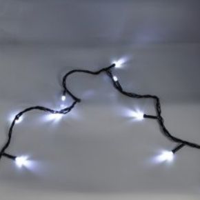 Светодиодная гирлянда нить уличная Led Cob 10м 100led батарейки White