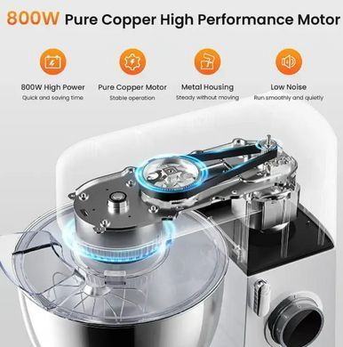 Миксер тестомисс 1800Вт KICHOT SM-1570N White чаша 10л