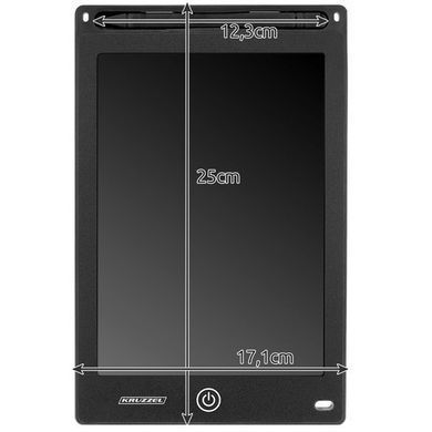 Планшет для малювання та нотаток 10'' чорний XL з блокуванням екрана Kruzzel 22455