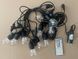 Вулична гірлянда з ретро лампами LED RGB Edison 10шт, 220V, 10метрів з перехідником