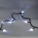 Светодиодная гирлянда нить уличная Led Cob 10м 100led батарейки White
